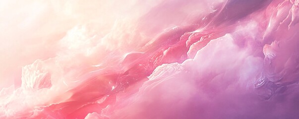 Poster - Pink and purple nebula cloudscape creating a dreamlike atmosphere