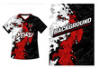 © MuhammadSaifullah - polygon grunge red black white sublimation jersey shirt design vector template background grunge brush halftone splash splatter paint steel texture