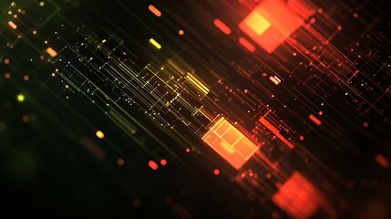 Leinwandbilder - Futuristic data stream flowing through cyberspace network