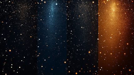 Wall Mural - cosmic tapestry: three distinct celestial streams, each a mesmerizing blend of deep blue, luminous g