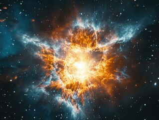 Wall Mural - starburst among star cluster