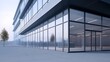 © MD - Sleek Office Building Featuring Minimalist Design and Expansive Glass Windows