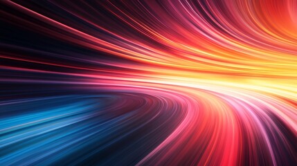 Wall Mural - colorful light trails creating a sense of speed and motion