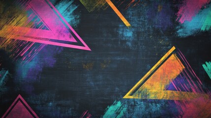 Sticker - dynamic chalk strokes in bright colors enhance the retro hand-drawn vibe