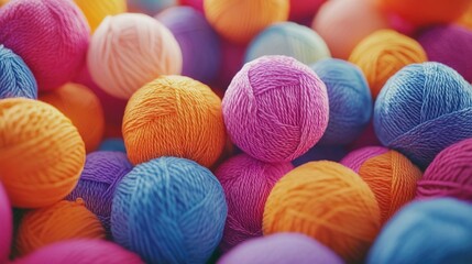 Poster - Piled yarn balls