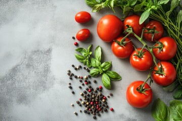 Wall Mural - Fresh herbs on table