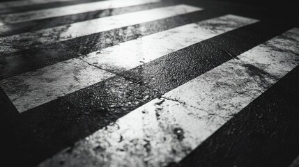 Sticker - Black and White Crosswalk