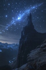 Wall Mural - mountain landscape at night
