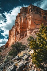 Wall Mural - Rocky Mountain with Tree