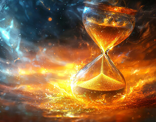 Wall Mural - Fiery Hourglass