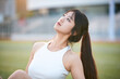 © 亮亮 徐 - Happy football baby on the green field