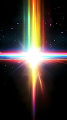 Wall Mural - Cosmic Light Rays Abstract Background