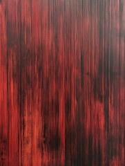 Poster - Wooden wall with red and black paint