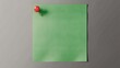 © Sameer - Blank Green Paper Note with Push Pin Isolated on Transparent Background