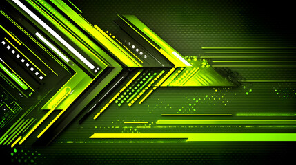 Wall Mural - Abstract Green Tech Illustration