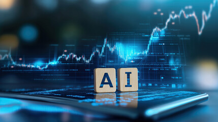 graph on screen - AI integration concept