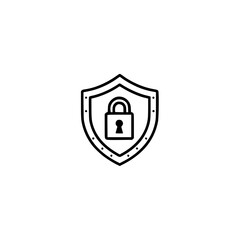 Wall Mural - secure your data with this strong shield and padlock icon. representing protection, safety, and secu