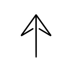 Wall Mural - simple upward pointing arrow graphic. clean, minimalist design, perfect for websites, apps, or prese