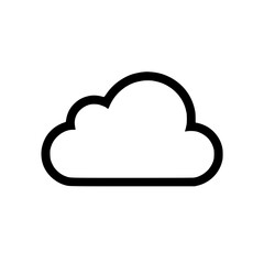 Wall Mural - simple cloud icon, perfect for weather apps, data storage illustrations, or any design needing a cle