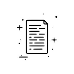 Wall Mural - clean, simple line art illustration of a document. perfect for representing concepts of writing, edi