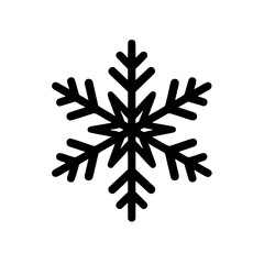 Wall Mural - simple black snowflake icon. perfect for winter designs, holiday themes, or cold weather illustratio