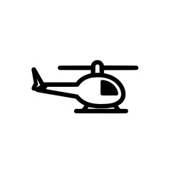 Sticker - a simple line drawing of a helicopter, perfect for illustrating transportation, rescue missions, or 
