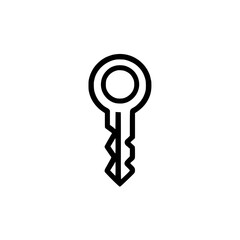 Wall Mural - a simple line art illustration of a key, perfect for representing access, security, or unlocking pot
