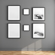 © Sarah - Art gallery frames mockup with minimalist design, art, gallery, frames, mockup, minimalist, interior, decoration, design