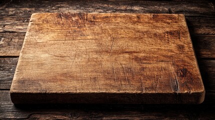 Wall Mural - Weathered and scratched rustic wooden board.High angle view of a flat textured wooden board backgrounds. It has a beautiful nature and abstractive pattern. A close-up studio shooting shows details