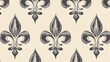 © Best_Seller - Royal patterns set of floral fleur-de-lis motif. Heraldic lily ornate seamless background. Vector flowery fleur-de-lys ornament tile. Flourish embellishment backdrop and ornamental tracery design
