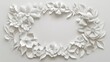 © NafisaNajmin - '3D Render: Paper Flower Wreath on White Background'