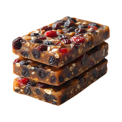 Delicious Raisin Energy Bars  isolated on transparent background