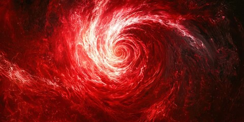 Wall Mural - Red swirl in space
