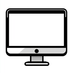 Wall Mural - Simple Desktop Computer Screen Icon Design