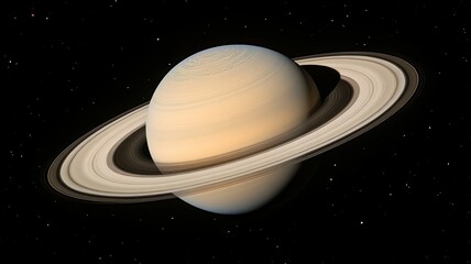 planet saturn in space created with generative ai