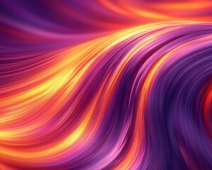 Canvas Print - abstract swirling vibrant orange purple light streaks.