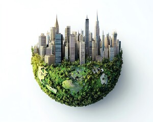 Leinwandbilder - Innovative global future A world with interconnected smart cities, renewable energy, and technology that enhances daily life for everyone