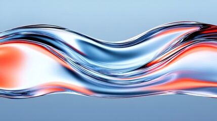 Wall Mural - Abstract colorful waves in motion on a soft gradient background.