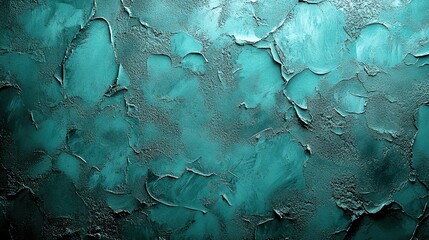 Wall Mural - Textured blue-green abstract background with smooth, flowing shapes.