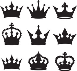 set of crowns vector