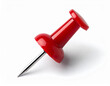 © FREDCassandra - red pushpin with metallic needle isolated on white background