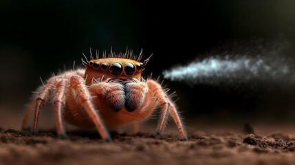 Magnified image of a spider s spinnerets the organs used to extrude silk expelling alarm pheromones to scare away potential predators  Detailed insect anatomy intricate arachnid mechanics