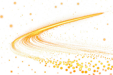 Wall Mural - golden glitter curve cosmic canvas gold glitter wave illuminates the void png clipart transparent