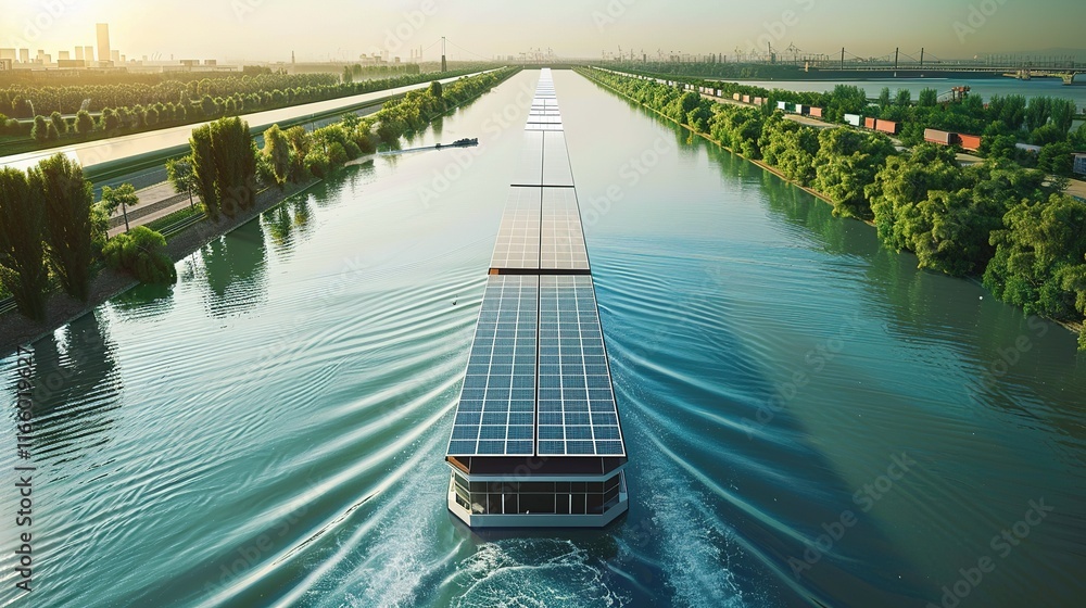 Solar-powered commercial vessels for freight transportation, reducing ...