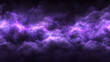 © Sahraya - Purple lightning and smoke effect frame background. 3d abstract thunder glow cloud border design element. Isolated glowing thunderbolt impact overlay with fluffy texture. Transculent fog with sparkle