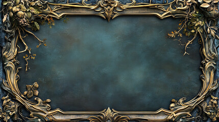 Wall Mural - circle fantasy game user avatar border set for rpg game. silver medieval ui frame in vector for winn