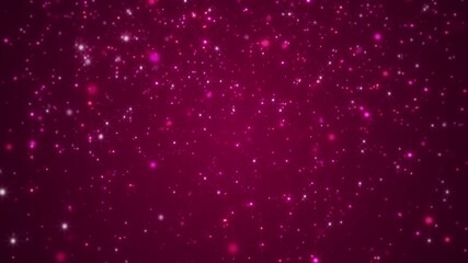 Wall Mural - shiny twinkling stars and bokeh particles on a dark red magenta gradient. this elegant glittering ev
