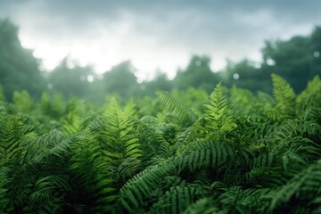 Poster - A serene landscape of lush greenery and trees