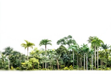 Wall Mural - A cluster of palm trees standing amidst a dense forest, providing shade and serenity