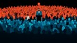 © armaya - Speaker addressing a large diverse crowd.